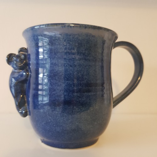 Blue glazed mug koala - blue,