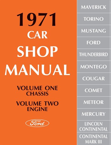 1971 ford car shop - shop, manual