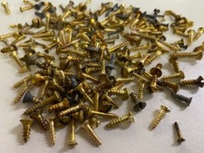 Mixed In The Pack SMALL NETTLEFOLDS BRASS WOOD SCREWS SLOTTED 1/4" - 1" 100g