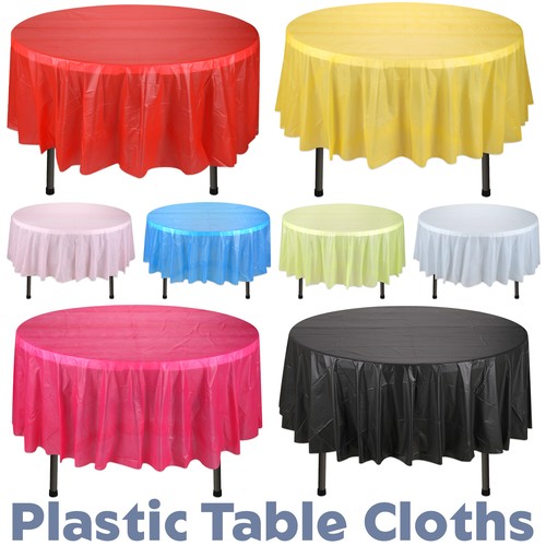 Reusable round plastic table - round,