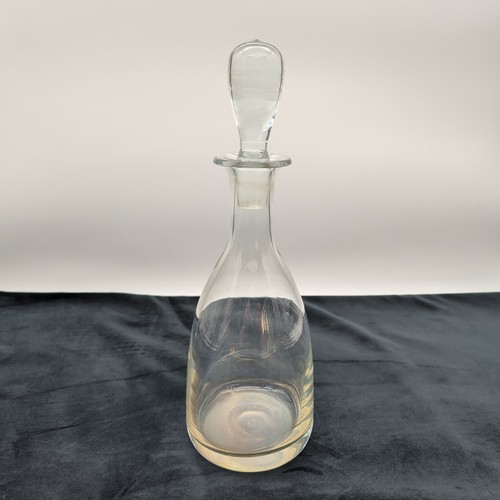 Clear blown glass decanter - decanter, &