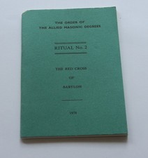 Allied Masonic Degrees 1978 edition Ritual No 2   (StF)