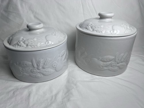 Pair large white - large, ceramic