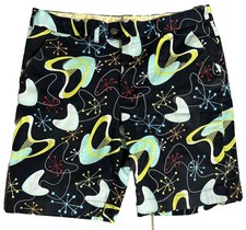 Loudmouth Men's Size 37” x 10” Multi-Color Black Boomerang Golf Shorts