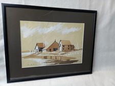 Original Watercolour Tollesbury Essex Signed Painting  Ian King Artist Picture