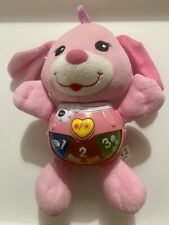 V-Tech Little Singing Puppy Interactive Plush Lights & Sounds Toy Pink Dog Doggy