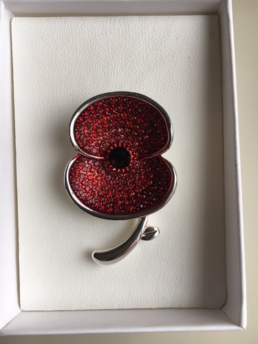 Flower sparkling metal brooch - flower,