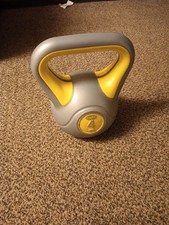 York 4kg Kettle Bell Weight Vinyl Yellow
