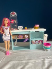 Barbie Cake Decorating Playset Toy Baking Careers Cake Decorator Bakery + Extras