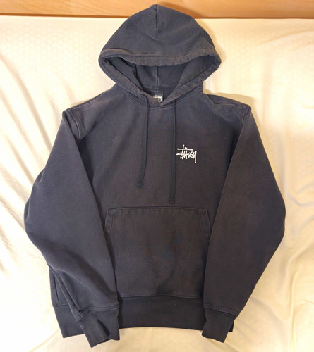 Stüssy black pullover hoodie - stüssy,