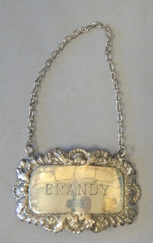 Silver plate brandy decanter - plate,