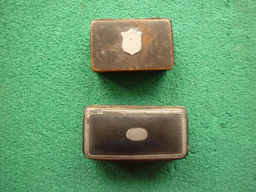 Antique paper mache snuff - 2,
