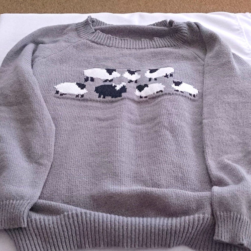 100 wool grey knit - knit, xl