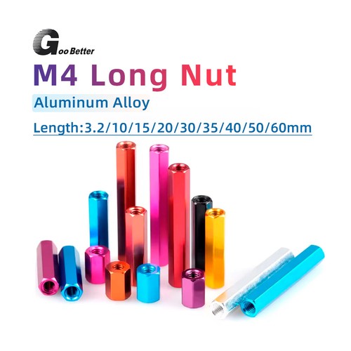 Aluminum alloy hex - hex, threaded