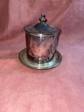 Antique Elkington Silver Plated Biscuit Barrel- Marine Hotel