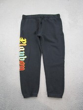 Playboy x Pacsun Joggers Black Bunny Spell Out Logo Sweatpants Pants Size XL
