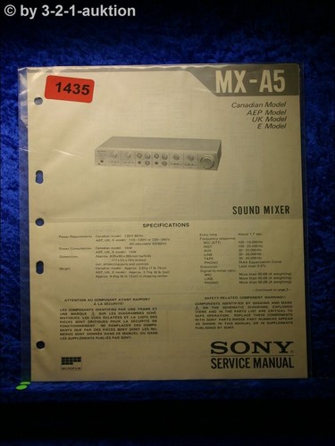 Sony service manual a5 - mx,