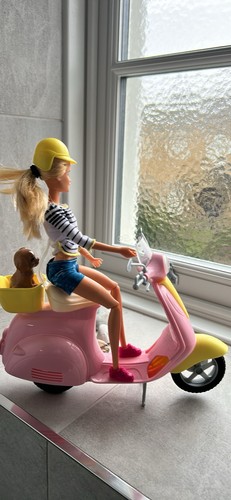 Barbie moped doll - barbie, and