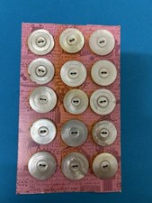 15 Vtg Mother Of Pearl Buttons, 2.2 Cm Diameter