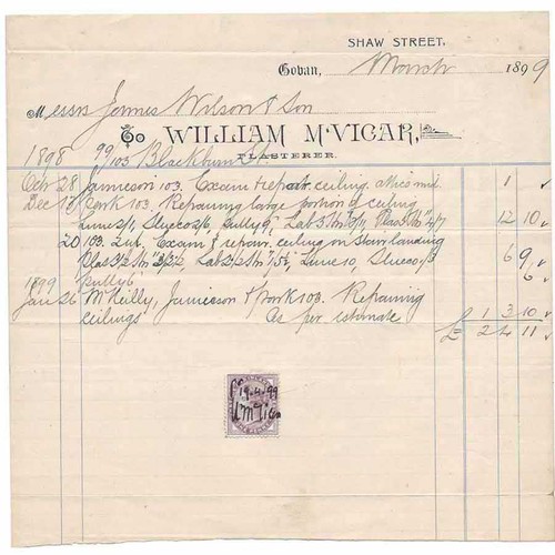 1899 billhead william - billhead,,