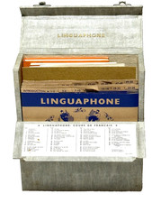 Vintage Linguaphone FRENCH Language Course Vinyl 45rpm Record Set & Case