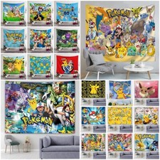 Pokemon Pikachu Tapestry Wall Hanging Background Backdrop Home Room Decors Gift