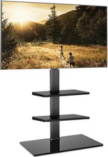 FITUEYES TV Floor Stand Corner TV Stand for 32-60 Inch, Tall TV Stand with Swive