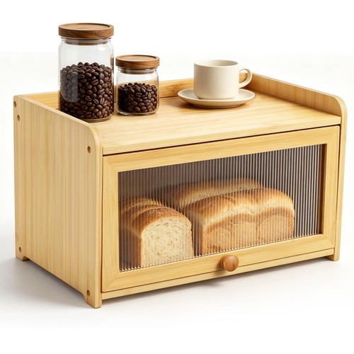 Wooden bread bin large - bin,
