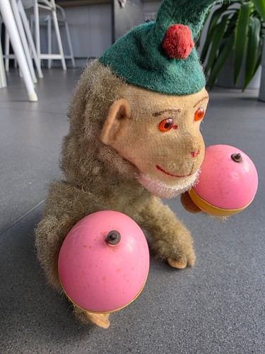 Vintage clockwork monkey - monkey,