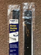 Kitchen Worktop End Cap Black 40mm