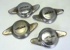Set Jaguar XK120 XK140 XK150 Chrome Two Eared Wheel Spinners Knock Off Nuts