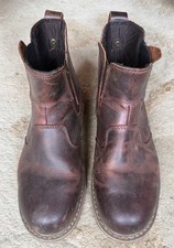 AMBLERS CRAZY HORSE BROWN STEEL TOE SAFETY DEALER BOOTS UK 8 LIGHTLY WORN FS165s