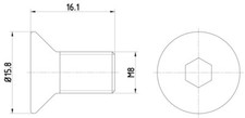 BOLT, BRAKE DISC FOR EUNOS 500