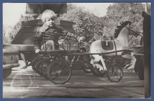 Beautiful child rides - , a