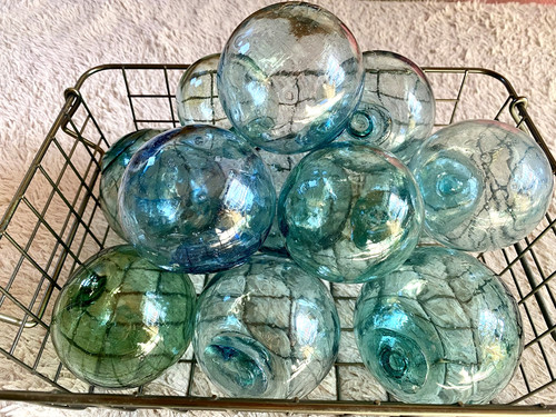 Vintage japanese glass fishing - glass,