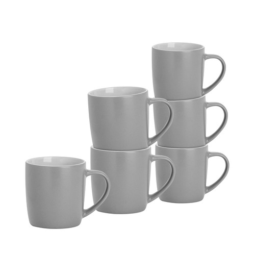 Matt coloured coffee mugs - 6x,