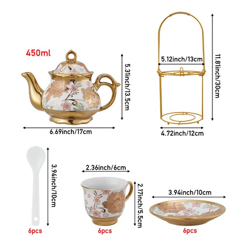 Elegant floral ceramic teapot - elegant,