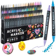72 Dual Tip Acrylic Paint Pens