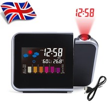 Smart Alarm Clock Digital LED Projector Temperature Time Projection LCD Display