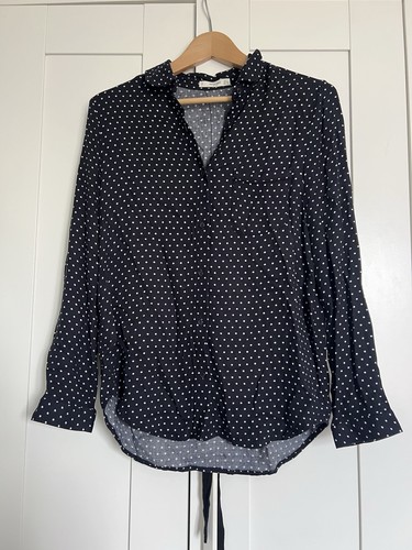 Mango casual black white polka - mango,