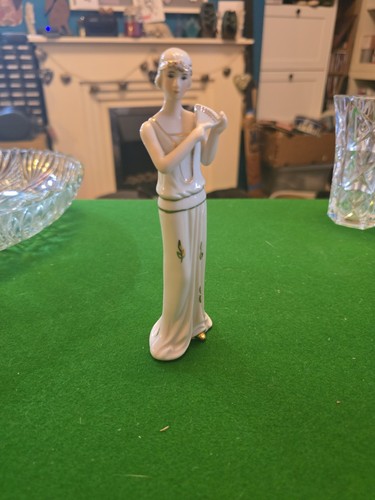 Elegant lady with fan figurine - elegant,
