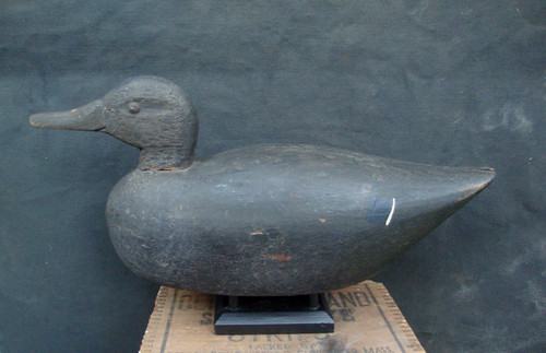 Black duck decoy - black, old