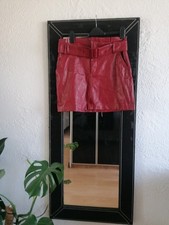 ZARA red faux leather mini