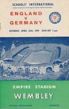 ENGLAND v West Germany (Schools International @ Wembley) 1959