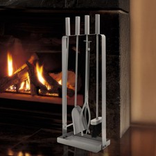 Fire Companion Set Log Burner Fireside Poker Tools 4pc Fireplace Accessories