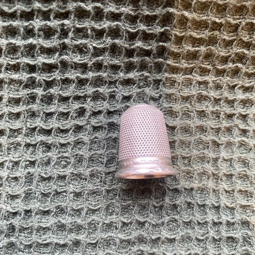 Vintage silver thimble - vintage, marked