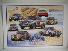 PRINTS  Celebrating FORD ESCORT Successes With The TWIN-CAM ,1300GT , RS Models