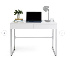 Habitat Sammy 2 Drawer Desk - White Gloss
