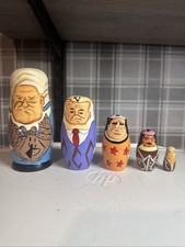 Nesting Russian Dolls Set of 5 Soviet Political Leaders Vintage