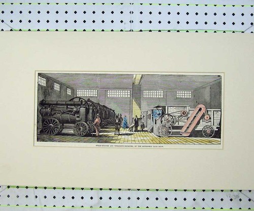 Old antique print - antique, steam